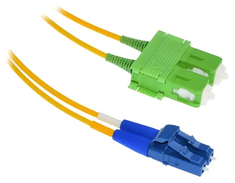 XtendLan FO patch LC-SC/APC 0,5m / Optický patch kabel / 9/125 duplex / G.657.A1 ultraflexibilní / LS0H