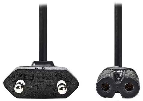 Nedis napájecí kabel Euro - IEC-320-C7 černý / Napájecí kabel / Euro zástrčka / IEC-320-C7 / 3 m