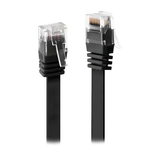 XtendLan Cat6 UTP černá / Patch kabel / plochý / 7 m