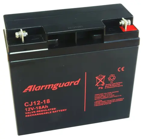 ALARMGUARD CJ12-18 / Olověný akumulátor / bezúdržbový / 12V / 18Ah / životnost 5 let