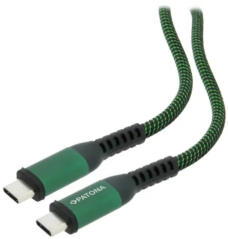 PATONA / Nabíjecí kabel / USB-C - USB-C / PD 100W / opletený / 50 cm