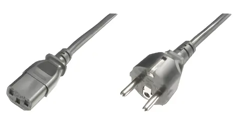 Digitus napájecí kabel CEE 7/7 - IEC C13 černý / Napájecí kabel / 1,2 m / H05VV-F3G 0,75 mm2