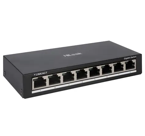 HiLook NS-0508 / Switch / 8x 10/100/1000 Mb/s RJ45 / kov