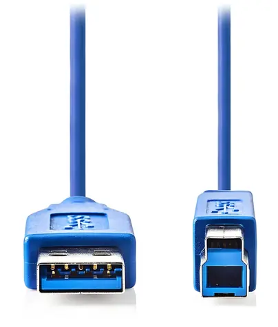 Nedis kabel USB 3.2 A-B modrý / Kabel USB / k tiskárně / 3 m