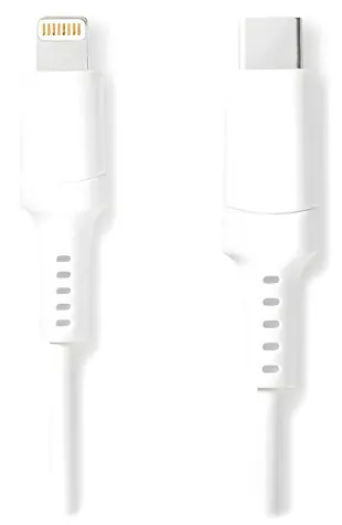 Nedis Lightning kabel 1 m bílá / Datový kabel / USB-C (M) - Lightning 8-pin (M) / USB 2.0