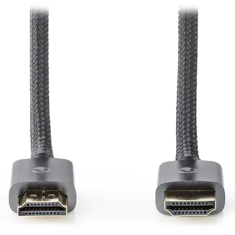 Nedis Profigold High Speed HDMI 10 m šedá / Kabel HDMI / 4K 60 Hz / Ethernet / zlacené konektory / bavlněný oplet