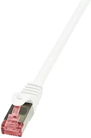 LogiLink CQ2011S bílá / Patch kabel / S/FTP / Cat.6 / RJ-45 / 0,25 m
