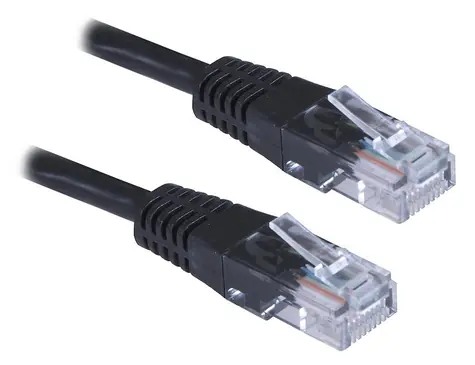 XtendLan UTP CAT5E 0,25m černá / Patch kabel / RJ45-RJ45