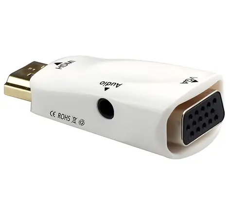 PremiumCord převodník HDMI na VGA + audio bílá / Redukce / HDMI - VGA