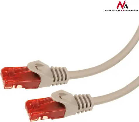 Maclean MCTV-301S šedá / Patchcord / Cat6 / 1 m