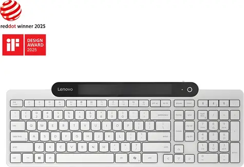 Lenovo 800 bílá / Bezdrátová klávesnice / Bluetooth 5.1 / CZ/SK / numerická klávesnice / dobíjecí