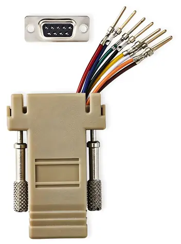 Nedis sériový adaptér D-Sub9(M) - RJ45(F) slonová kost / Sériový adaptér / Poniklovaný