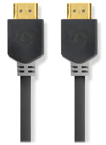 Nedis High Speed HDMI 2.0 10 m antracit / Kabel HDMI / 4K 60Hz / Ethernet / Zlacené konektory