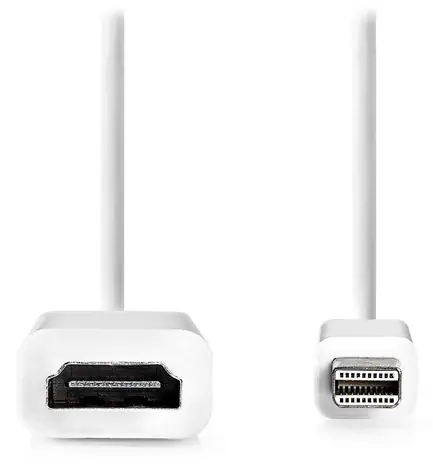Nedis adaptér mini DisplayPort - HDMI bílý / Adaptér / mini DisplayPort (M) - HDMI (F) / 20 cm
