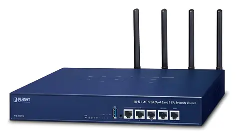 Planet VR-300W5 / Router / Firewall / VPN / VLAN / QoS / 2x WAN SD-WAN / 3x LAN / Wi-Fi 802.11ac