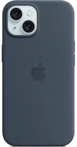Apple Silikonový kryt s MagSafe pro iPhone 15 bouřkově modrá / Zadní kryt / MagSafe / Silikon