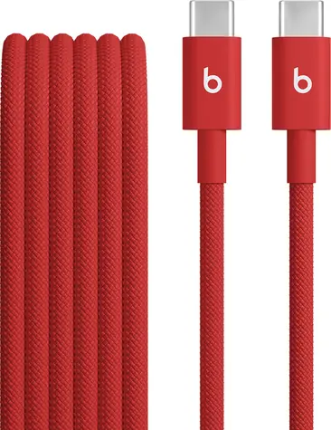 Apple Beats kabel USB-C na USB-C Rapid Red / Kabel / opletený / rychlonabíjecí / 240 W / 3 m
