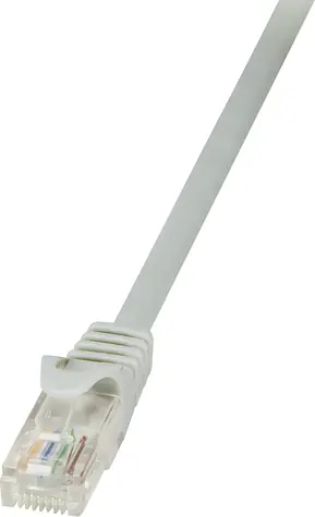 LogiLink EconLine šedá / Patch kabel / Cat6 / U/UTP / 1 m / RJ-45