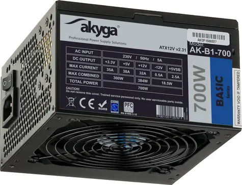 Akyga Black Edition AK-B1-700BE / Počítačový zdroj / 700 W