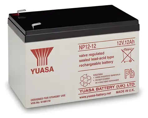 Yuasa NP 12-12 olověný akumulátor 12V 12Ah / Akumulátor / VRLA / bezúdržbový
