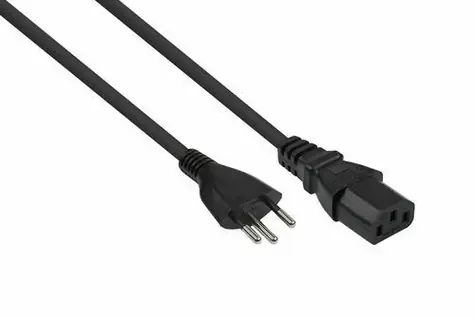 Kabelmeister síťový kabel Švýcarsko Typ J - C13 černá / Napájecí kabel / 1,8 m / 250 V / 10 A