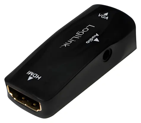 LogiLink Adaptér HDMI na VGA + audio černá / Adaptér / HDMI 1.3 / Full HD 1080p / Čipset AG6200