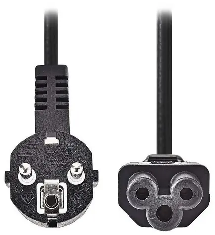 Nedis napájecí kabel Typ F - IEC-320-C5 černý / Napájecí kabel / 230V / 10A / trojlístek / 2m