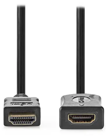 Nedis HDMI prodlužovací kabel černý 5m / Prodlužovací kabel / HDMI 2.0 / S ethernetem / 4K 60Hz / Zlacené konektory