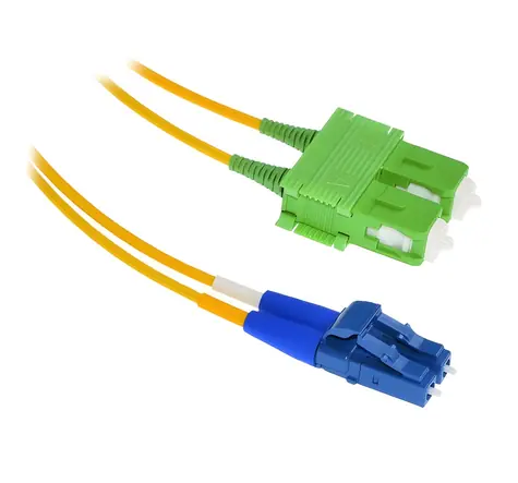 XtendLan FO patch LC-SC/APC / Optický patch kabel / 1 m / 9/125 Singlemode / Duplex / G.657.A1 / LS0H