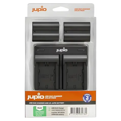 JUPIO NP-W235 / Sada 2x akumulátor a nabíječka / 2300 mAh / pro Fuji