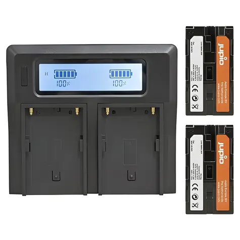 JUPIO NP-F970 / Sada 2x akumulátor a nabíječka / 6000 mAh / pro Sony