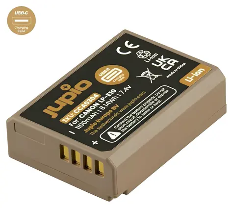 JUPIO LP-E10 Ultra C / Akumulátor pro Canon / 1100 mAh / USB-C