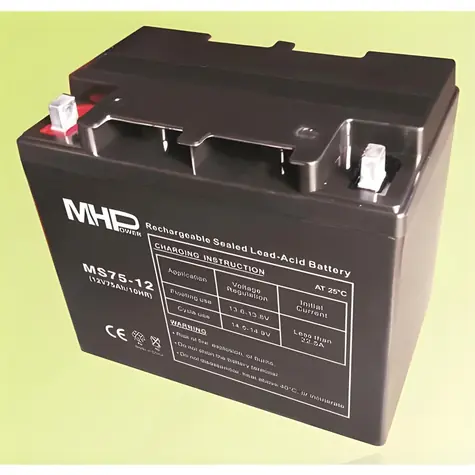 MHPower MS75-12 / Baterie / AGM VRLA / 12V / 75Ah / bezúdržbová