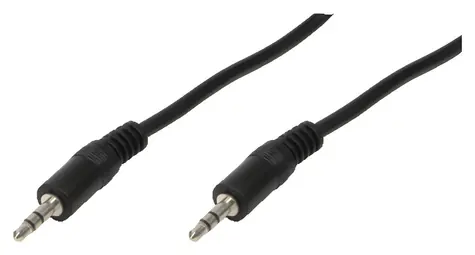 LogiLink Audiokabel jack 3,5 mm černý / Audio kabel / 3,5mm - 3,5mm / 2 m / poniklované konektory