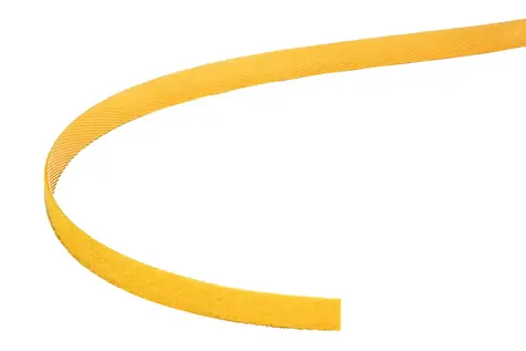 OEM Value Stahovací páska na suchý zip 10 mm žlutá / Stahovací páska / 25 m