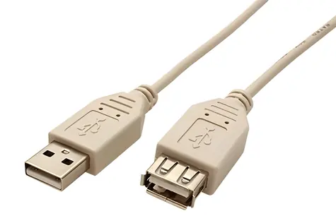 OEM USB 2.0 kabel A-A prodlužovací 5 m světle šedá / Kabel / USB 2.0 / A-A M/F