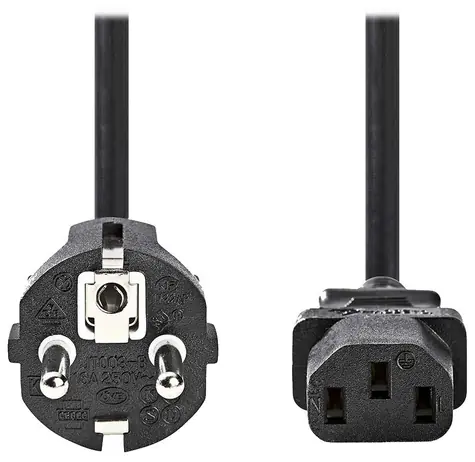 Nedis napájecí kabel Schuko - IEC-320-C13 černý / Napájecí kabel / 230 V / 10 A / 5 m