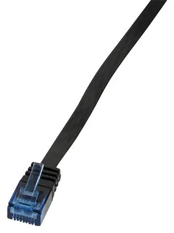 LogiLink SlimLine černá / Síťový kabel / Cat6 / U/UTP / 20 m / plochý