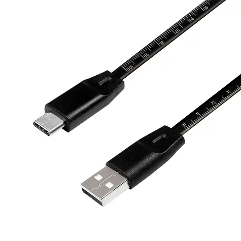 LogiLink USB-A - USB-C 1m černá / Kabel USB / USB 2.0 / 5V/3A