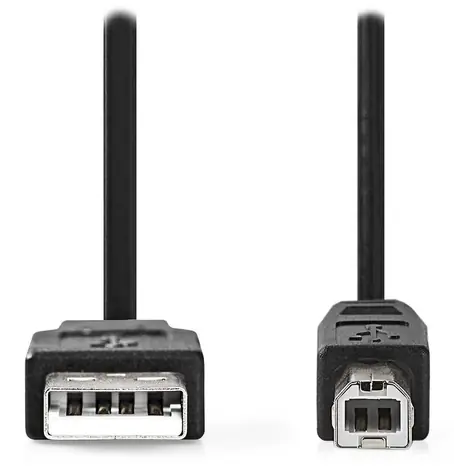 NEDIS USB 2.0 kabel černý / Kabel USB / USB-A - USB-B / k tiskárně / 2 m