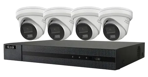 HiLook KIT Turret 2TB / Kamerový set / Smart Hybrid Light / 1x NVR-108MH-C/8P / 4x IPC-T280HA-LUF 8Mpix