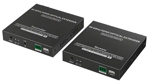 XtendLan HDMI extender po optickém vlákně / HDMI extender / 4K / do 40 km / SC konektor / IR ovládání
