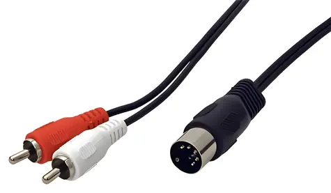 OEM audio kabel DIN 5pin - 2x cinch / Audio kabel / 1,5 m