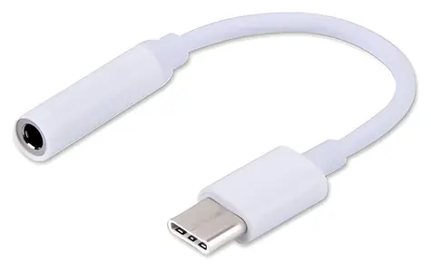 SAVIO AK-35 bílá / Audio adaptér / USB-C (M) - Jack 3,5 mm (F)