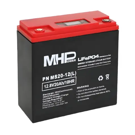 Carspa MHPower MS20-12(L) / LiFePO4 baterie / 12V / 20Ah / IP55