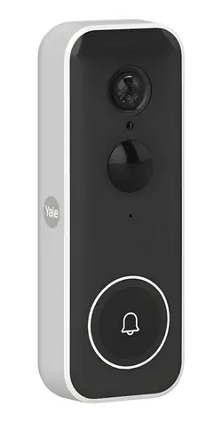 Yale SV-VDB-1A-W černá/bílá / Bezdrátový domovní zvonek / 6 melodií / nastavitelná hlasitost / LED indikace