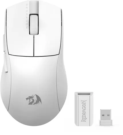 Redragon M916W-LIT-1K K1NG bílá / Bezdrátová herní myš / optická / 8000 DPI