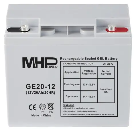 Carspa MHPower GE20-12 / Gelový akumulátor / VRLA GEL / 12V / 20Ah / Deep Cycle / T1-M5