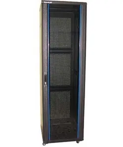 XtendLan 42U/600x1000 černá / Stojanový rozvaděč / skleněné dveře / perforovaná záda