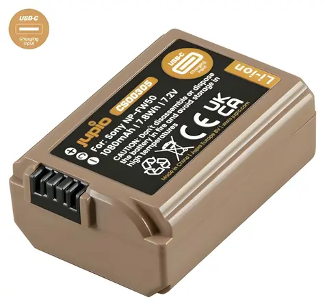 JUPIO NP-FW50 Ultra C / Akumulátor / 1080 mAh / USB-C nabíjení